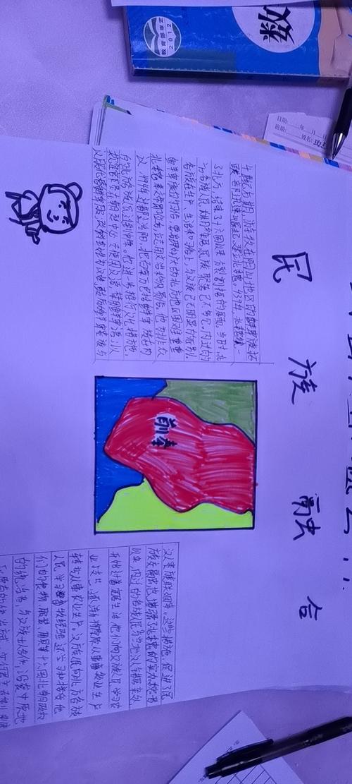 七年八班历史第三期手抄报《民族融合》