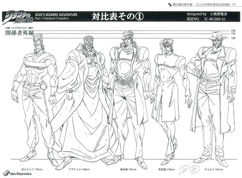 jojo动画设定线稿分享(1)