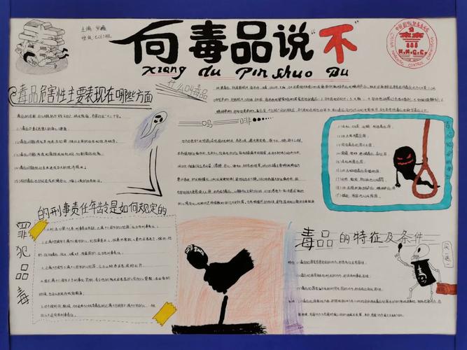 桐梓县第五中学2020年6月26日,全国第33个国际禁毒日,举办禁毒手抄报