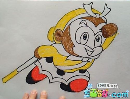 美猴王孙悟空q版色粉绘画视频教程在线看