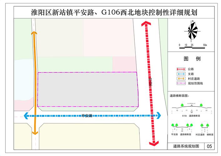 淮阳区新站镇平安路,g106西北地块 控制性详细规划批前公示