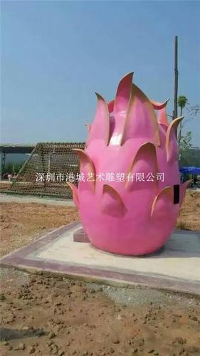 南方水果采摘园大型装饰玻璃钢火龙果雕塑