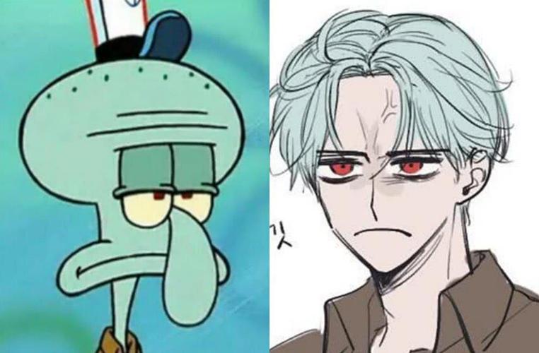 《海绵宝宝》全员拟人化,派大星可爱,章鱼哥病娇,看到