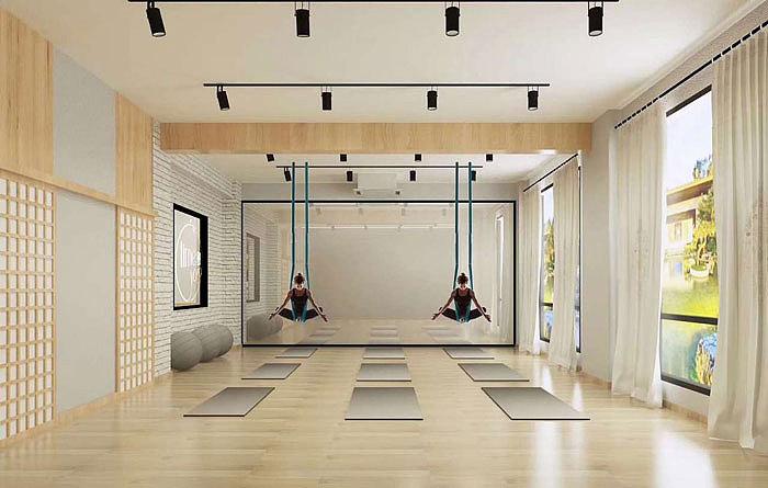郑州瑜伽馆装修设计公司-300㎡瑜伽馆效果图-京创装饰