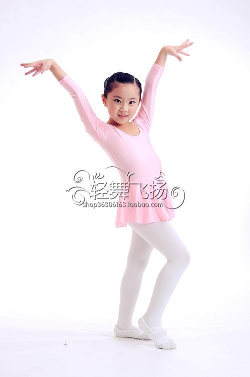 少儿童舞蹈服装练功服女童体操服氨纶幼儿连体服芭蕾舞裙长袖秋冬