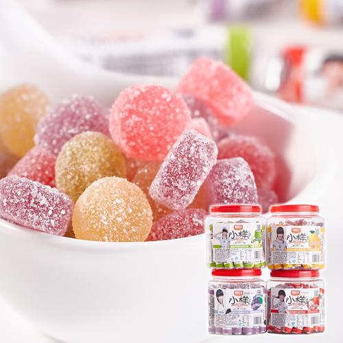 好彩头小样酸q糖540g罐装水果汁软糖橡皮糖喜糖酸甜儿童糖果包邮