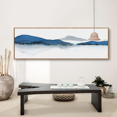 卧室中国中式水墨壁画山水画禅意挂画