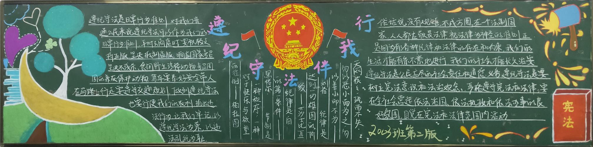 湘科团委10月"遵纪守法我先行"主题黑板报评比结果