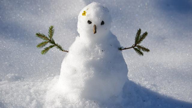 下雪天堆雪人,高清壁纸,摄影图片,静物写真-回车桌面