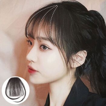 唐妮真发空气刘海假发女自然隐形漫画齐刘海假发片无痕网红假刘海真发