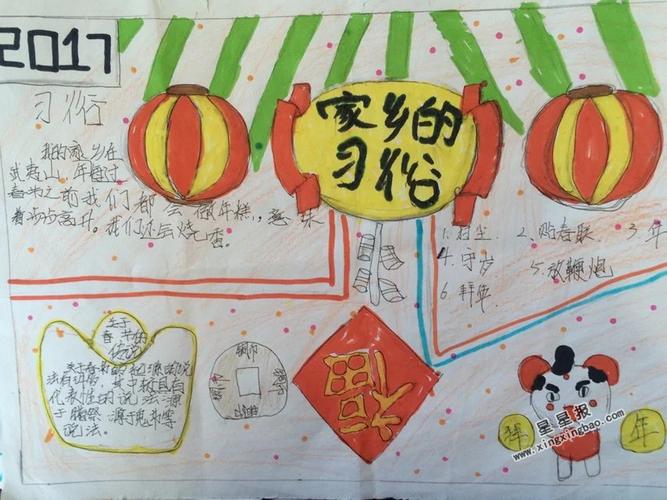 家乡习俗手抄报图片大全