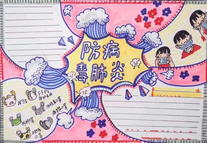 抗疫手绘手抄报及绘图作品图片