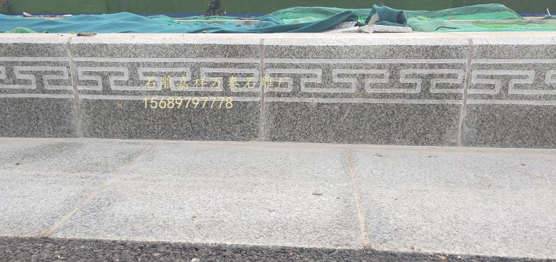 开封路沿石汉文边雕刻,石栏杆完成案例