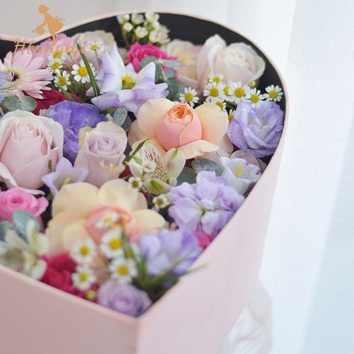 花盒礼盒鲜花花束包装包装盒盒子透明开窗花艺花艺包装盒