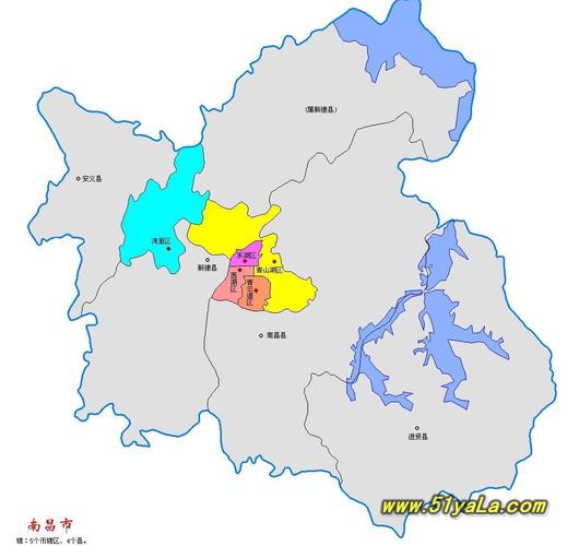 南昌分布示意地图