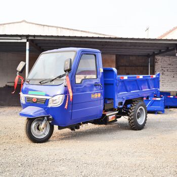 定制工程工地时风三轮车柴油拉货农用翻斗三轮车自卸大马力运输载重王