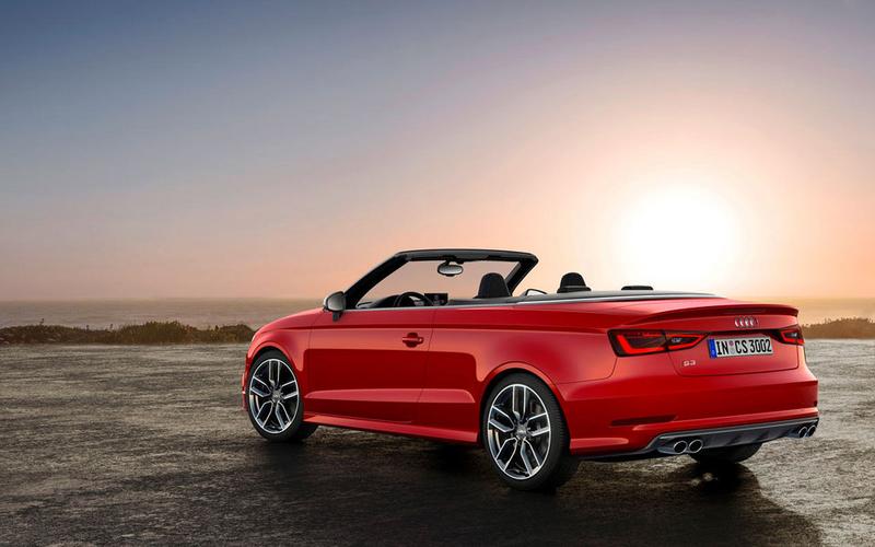 红色奥迪s3四座敞篷版汽车图片分享!