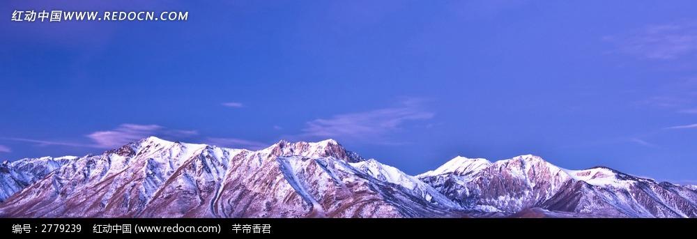 蓝天雪山淘宝店招背景jpg素材免费下载_红动中国