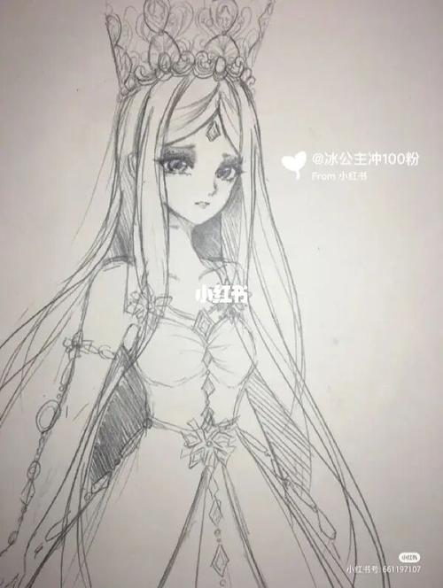 简笔画冰公主_简笔画_兴趣爱好_绘画
