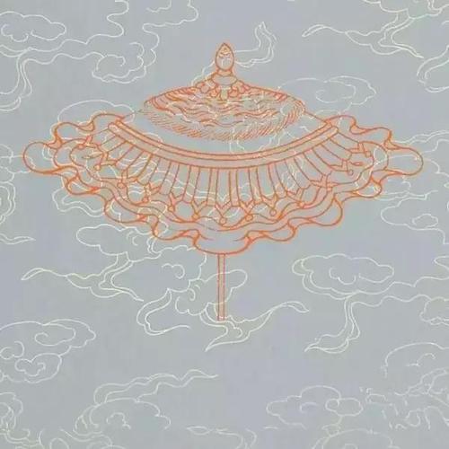 图- - -大白伞也是佛教密宗女神大白伞盖佛母的标志.