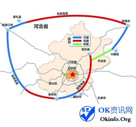 北京大外环首都地区环线高速公路 940公里2016年贯通