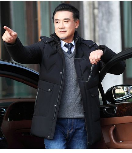 时尚男士休闲气质棉服爸爸装40-50岁男士加厚外套冬季保暖棉袄
