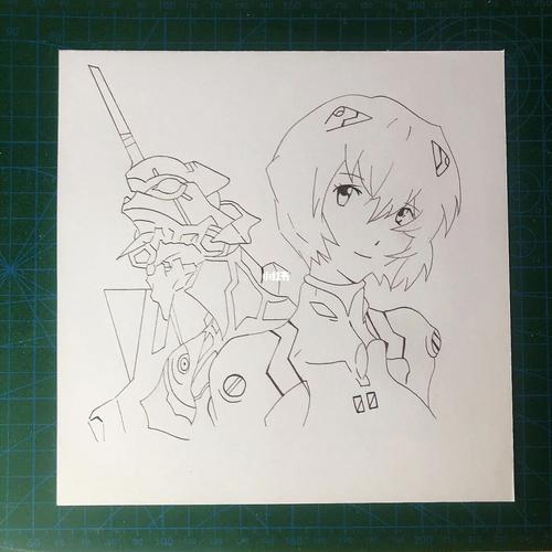eva新世纪福音战士绫波丽手绘_手绘_绘画_线稿_eva_文化_绘画