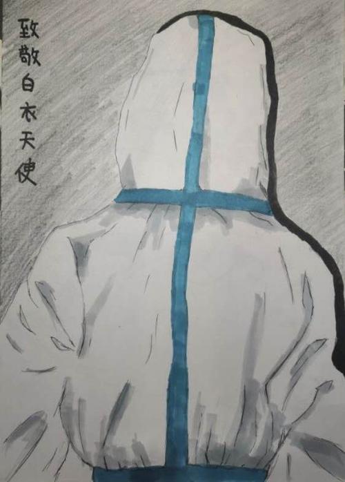 这是奔走在抗疫一线的白衣天使的背影.他坚毅,他执着,他忙碌.