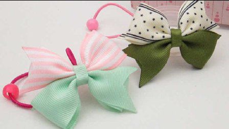 编号87 儿童蝴蝶结diy发夹教程 【巧姑娘丝带】
