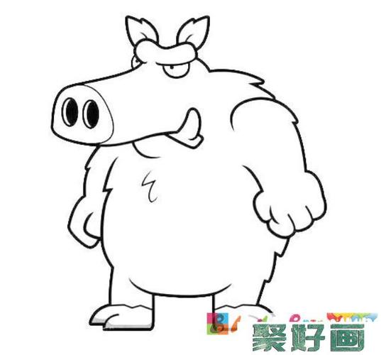 疣猪是野猪中的一种,它有两个大大的象牙,大约长在它的鼻子部位置,在