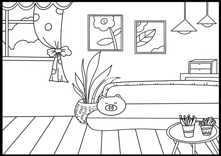 33】万能室内场景素材_素材_简笔画_绘画