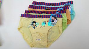 【4条包邮】普利诗正品 木代尔棉卡通宽腰中腰三角男童内裤9043