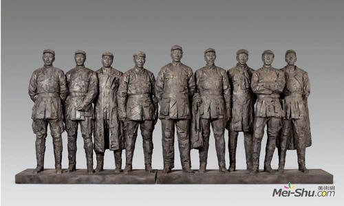 《红军长征的将军们》王洪亮雕塑艺术作品