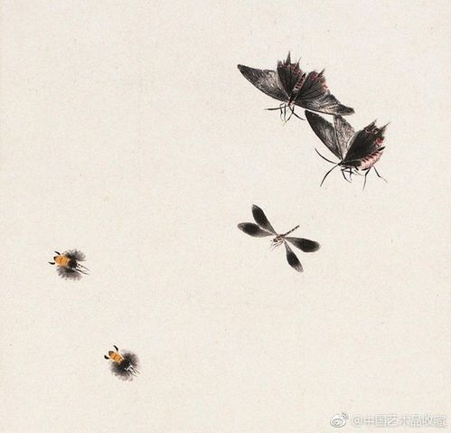 花鸟画#【 齐白石 《草虫》 】齐白石四十岁以前的画以工笔花卉为主