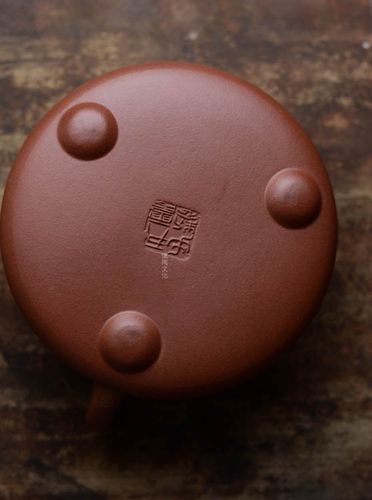 汉陶文化 宜兴紫砂壶 原矿清水泥青灰泥 中青辈陶手 精刻 石瓢