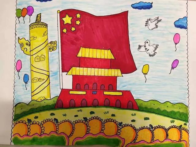 营山县云凤实验小学校举办爱国主义主题教育作品展