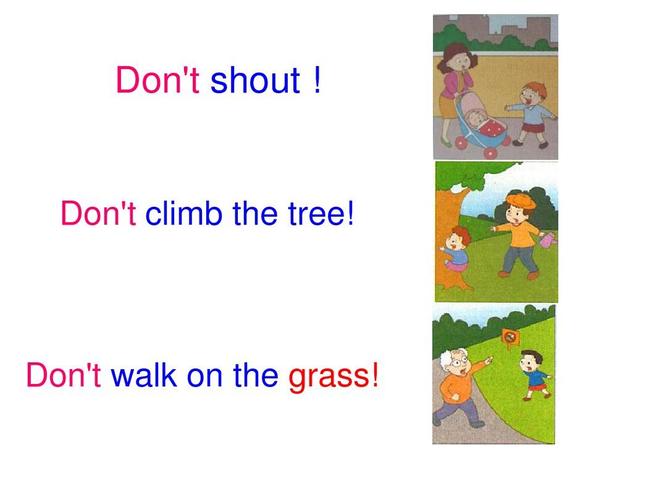 don"t walk on the grass!