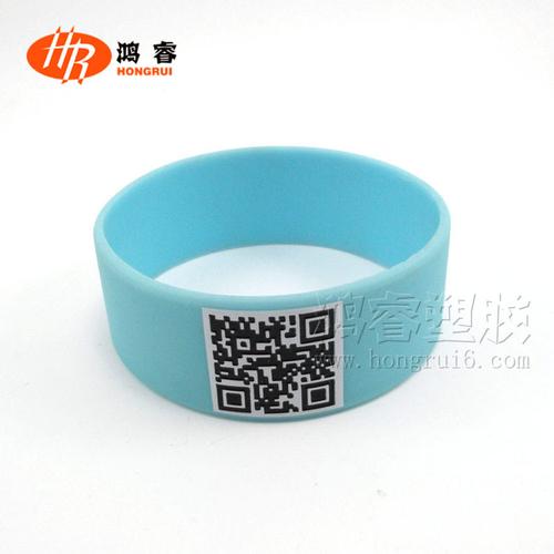二维码彩印手环 特殊硅胶手环 环保硅胶手环 硅胶手环led定制