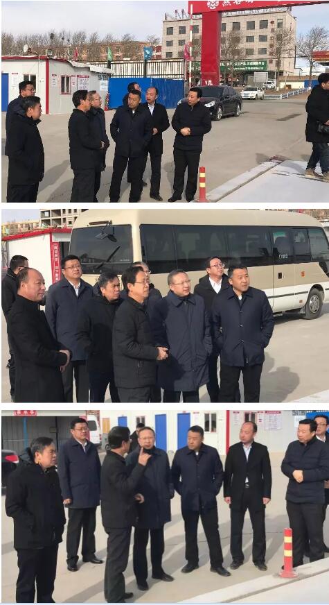 (左四为内蒙古自治区副主席张韶春,左五为武川县县长靳春亮)