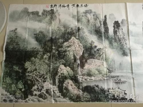 中国十大国礼书画家广西著名画家林泽峰书画作品一付包真