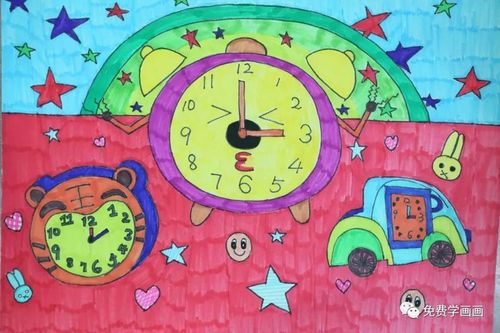 画龄5个月   小美是一个非常准时的小姑娘   所以她很喜欢画时钟,总