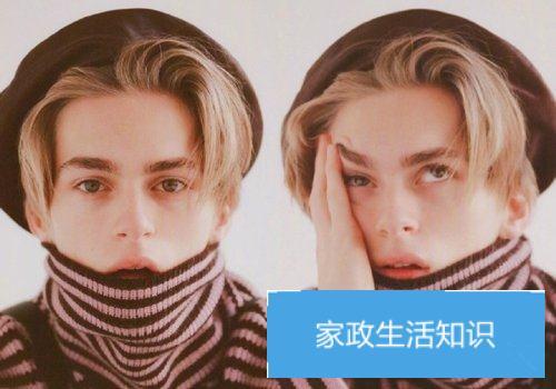 欧美男士偏分短发烫发发型