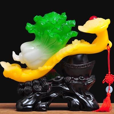 玉白菜摆件