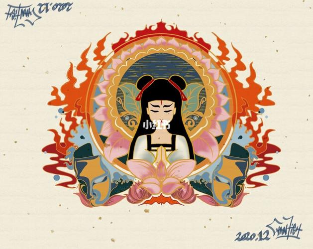 痛仰小哪吒_插画_文化_绘画