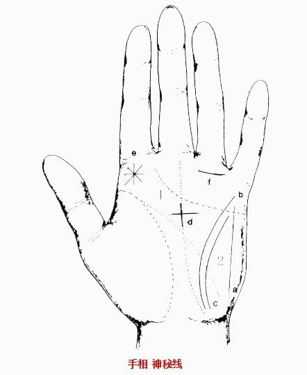 (1)位于月丘较外缘的垂直线,为标准的神秘线.