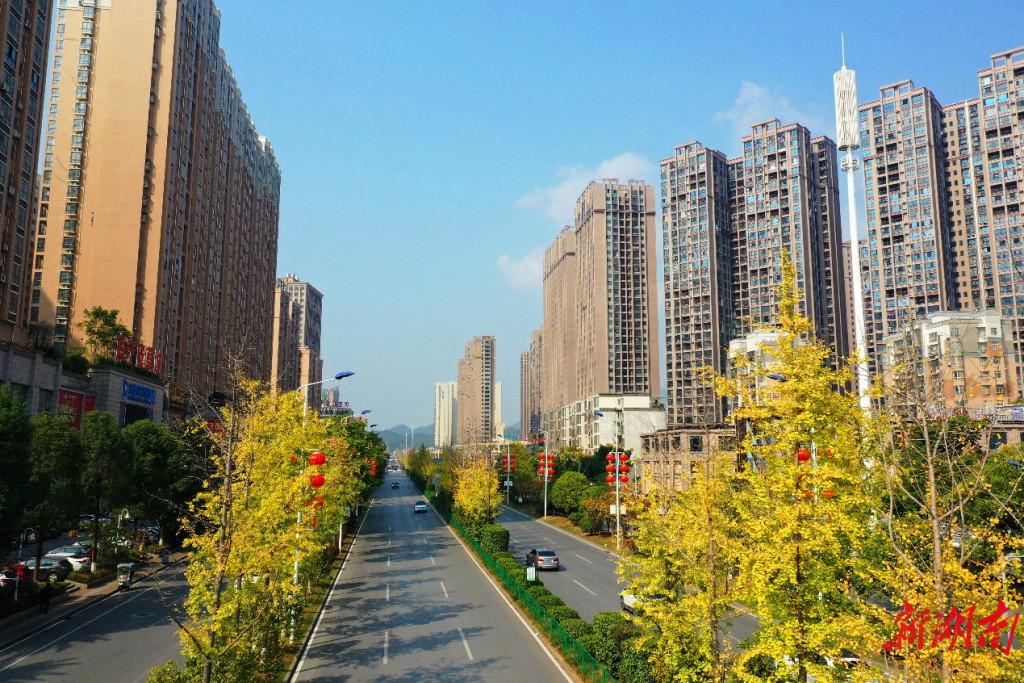 (浏阳城区高楼林立)    浏阳消费品市场保持较快增长,这是多种因素