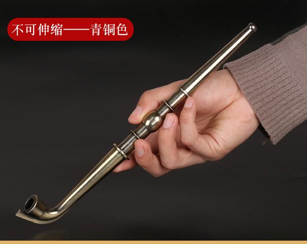 高档烟斗男士烟袋锅子老式纯铜旱烟袋手工黄铜两用烟杆老人传统烟丝斗