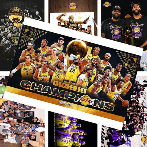 适用于湖人总詹姆斯海报nba篮球高清周边明信片贴卧室湖人夺冠随机