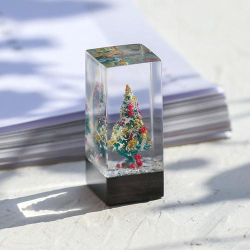 术立原创圣诞树滴胶成品树脂摆件手工圣诞礼物摆件