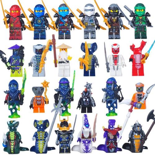 兼容乐高幻影忍者人偶公仔x武士赞 凯吴大师蛇怪男孩拼装积木玩具